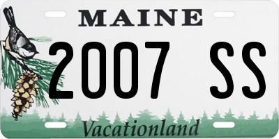 ME license plate 2007SS