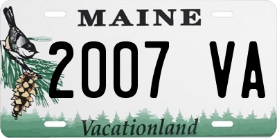 ME license plate 2007VA