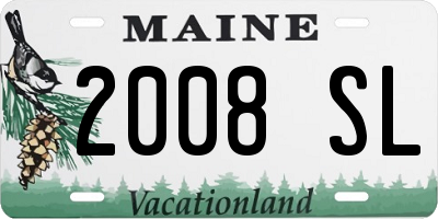 ME license plate 2008SL