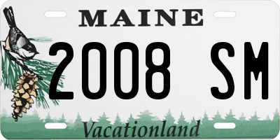 ME license plate 2008SM