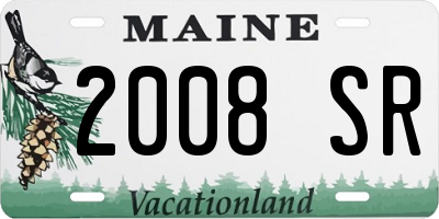 ME license plate 2008SR
