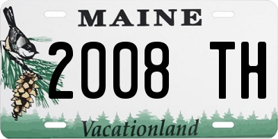 ME license plate 2008TH
