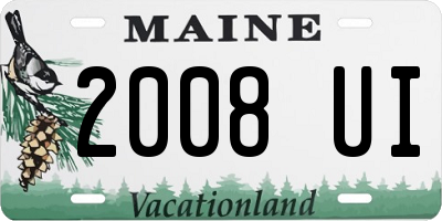 ME license plate 2008UI