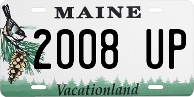 ME license plate 2008UP