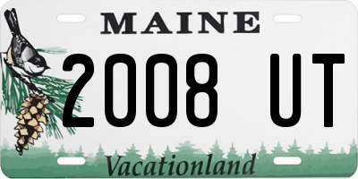 ME license plate 2008UT