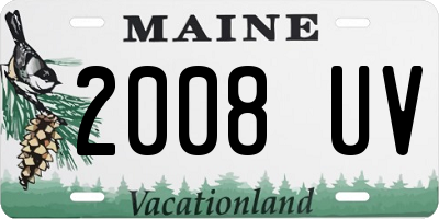 ME license plate 2008UV