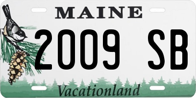 ME license plate 2009SB