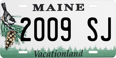 ME license plate 2009SJ