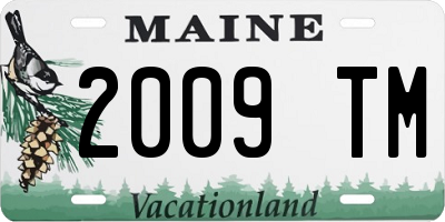 ME license plate 2009TM