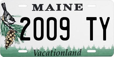 ME license plate 2009TY