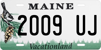 ME license plate 2009UJ