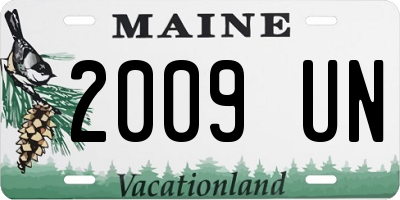 ME license plate 2009UN
