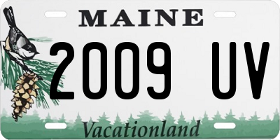 ME license plate 2009UV