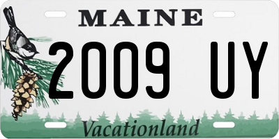 ME license plate 2009UY