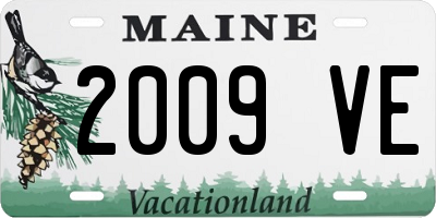 ME license plate 2009VE