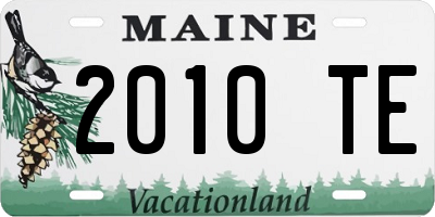 ME license plate 2010TE