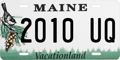 ME license plate 2010UQ