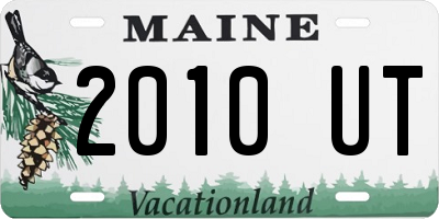 ME license plate 2010UT