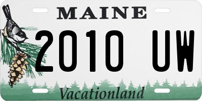 ME license plate 2010UW