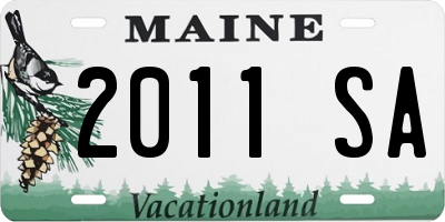 ME license plate 2011SA