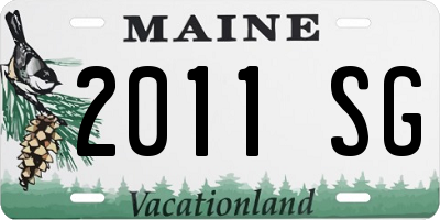 ME license plate 2011SG