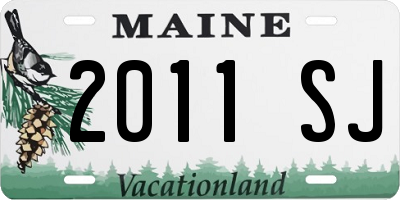 ME license plate 2011SJ