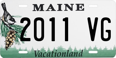 ME license plate 2011VG