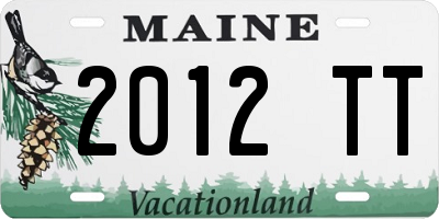 ME license plate 2012TT