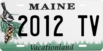 ME license plate 2012TV