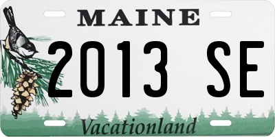 ME license plate 2013SE