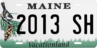 ME license plate 2013SH