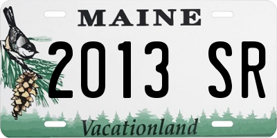 ME license plate 2013SR