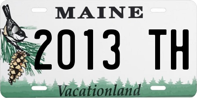 ME license plate 2013TH