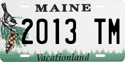 ME license plate 2013TM