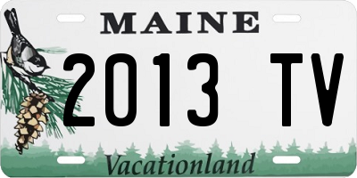 ME license plate 2013TV