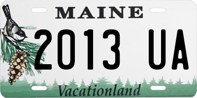 ME license plate 2013UA
