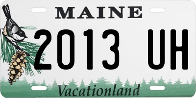 ME license plate 2013UH