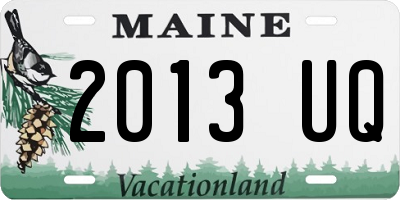 ME license plate 2013UQ