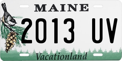 ME license plate 2013UV