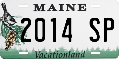 ME license plate 2014SP