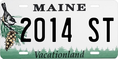 ME license plate 2014ST