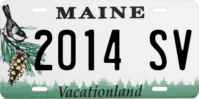 ME license plate 2014SV