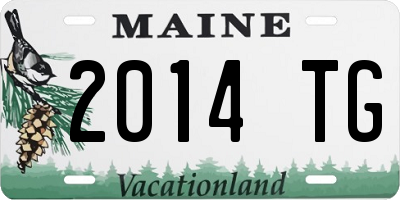 ME license plate 2014TG