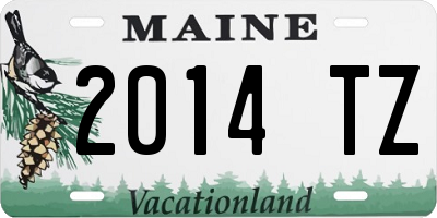 ME license plate 2014TZ