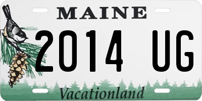 ME license plate 2014UG