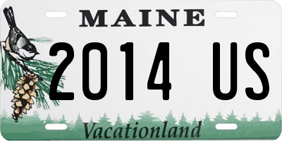 ME license plate 2014US