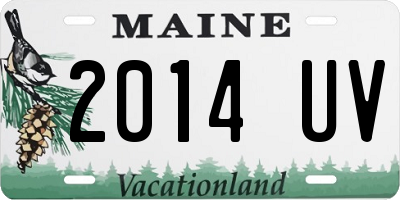 ME license plate 2014UV