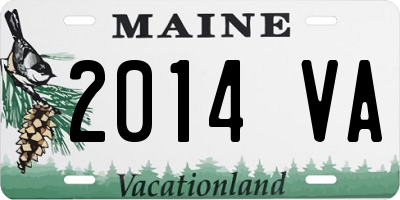 ME license plate 2014VA