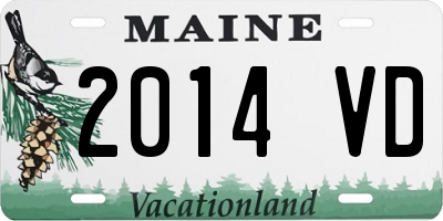 ME license plate 2014VD