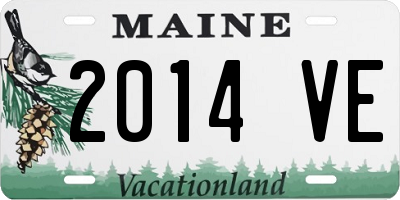 ME license plate 2014VE